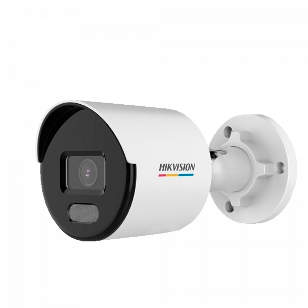 Hikvision - Cámara Bullet IP gama Value - Resolución 2 Megapíxel (1920x1080) - Lente 2.8 mm | ColorVu - Luz blanca 30 m | PoE IEEE802.3af  - Detección de movimiento 2.0 | IP67