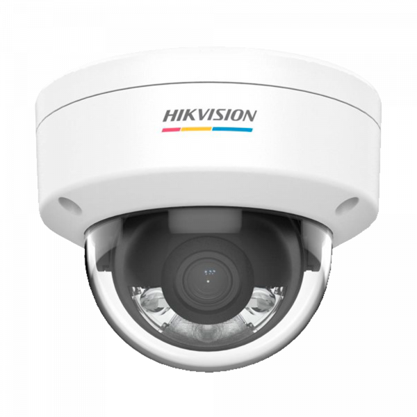 Hikvision - Cámara Domo IP gama Value - Resolución 2 Megapixel (1920x1080) - Lente 2.8 mm | ColorVu - Luz blanca 30 m | PoE IEEE802.3af - Detección de movimiento 2.0 | IP67, IK08