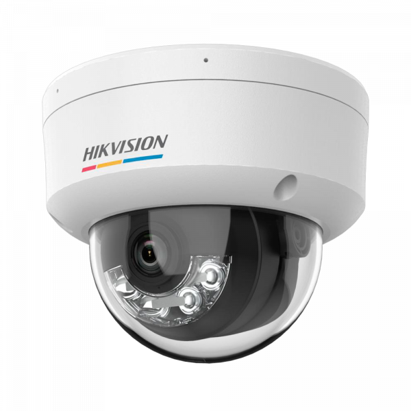 Hikvision - Cámara Domo IP gama Value - Resolución 2 Megapixel (1920x1080) - Lente 2.8 mm | ColorVu - Luz blanca 30 m | PoE IEEE802.3af - Detección de movimiento 2.0 | IP67, IK08