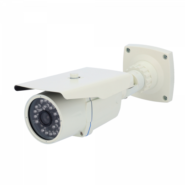 Cámara IP 720p para exterior - 24 LEDs IR Alcance 25 m - Instalación Plug&Play - Ethernet y Wifi - Grabación en tarjeta SD - Acceso mediante cuenta en la nube