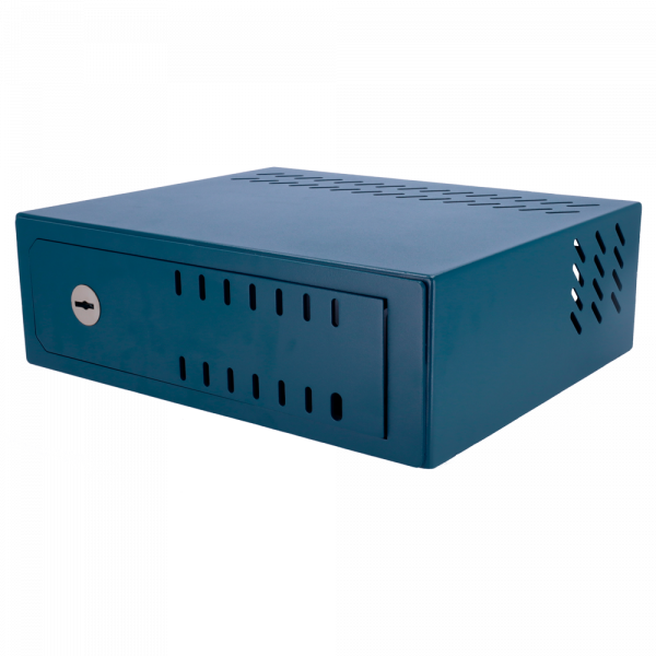 Caja fuerte para DVR - Específico para CCTV - Para DVR de 1U rack - Cerradura mecánica - Con ventilación y pasacables - Calidad y resistencia