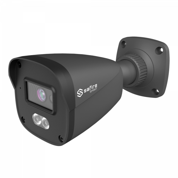 Safire Smart - Cámara Bullet IP gama B1 con luz dual - 1/3" Progressive Scan CMOS - Resolución 2 Megapíxel (1920x1080) - Lente 2.8 mm | IR & Led hasta 40m - Impermeabilidad IP67 | PoE (IEEE802.3af)