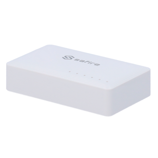 Safire - Switch de sobremesa - 5 puertos Gigabit - Velocidad 10/100/1000 Mbps - Plug & Play - Tecnología de ahorro de energía