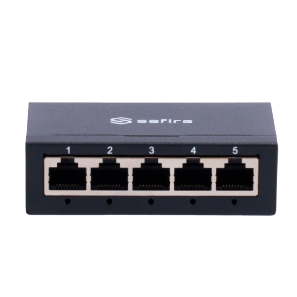 Switch de sobremesa - 5 puertos Gigabit - Velocidad 10/100/1000 Mbps - Plug & Play - Tecnología de ahorro de energía - Carcasa de metal