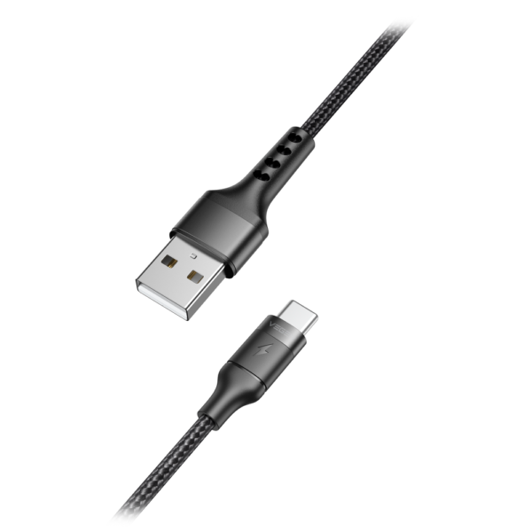 Veger - Cable USB 2.0 para portátiles - Carga rápida PD100W - USB-A a USB-C - Cubierta de metal, Nylon trenzado  - Longitud 1.5m