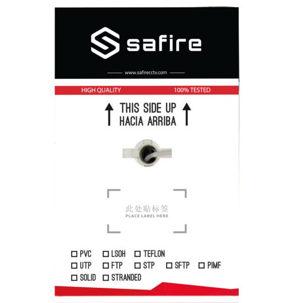 Cable UTP Safire libre de halógenos - Categoría 6E - Cumple con 90m Fluke test - Rollo de 305 metros - Diámetro 6.0 mm - Libre de halógenos - Imagen 2