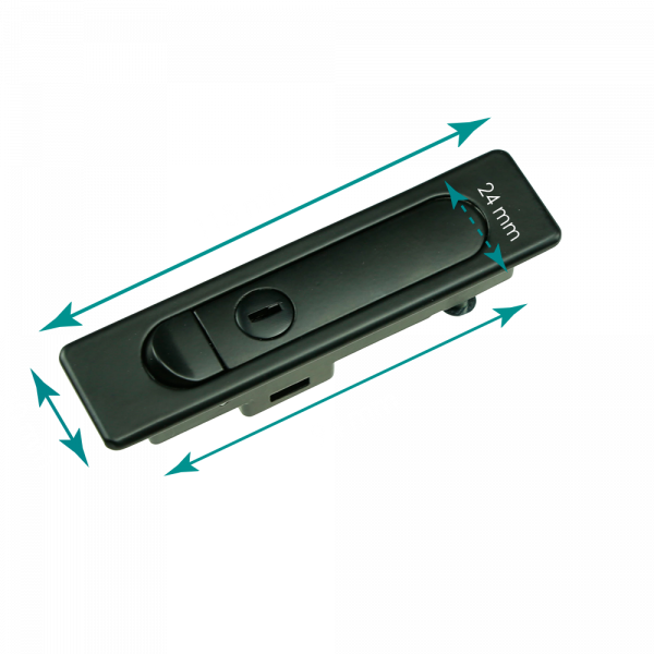 Cerradura para rack de tipo muelle - Para puerta frontal de rack de suelo - Metálica - Incluye 2 llaves - Imagen 2