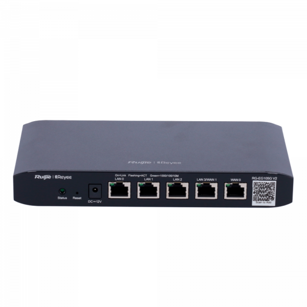 Reyee Router Controlador Cloud - 5 Puertos RJ45 10/100 /1000 Mbps - Admite hasta 2 WAN para failover o balanceo - Hasta 600Mbps de ancho de banda - Servidor VPN IPSec, L2TP, PPTP, OpenVPN - Control Inteligente del ancho de banda - Imagen 2