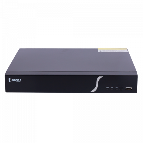 Safire Smart - Grabador NVR para cámaras IP gama B1 - 8CH vídeo PoE 96W / Compresión H.265 - Resolución hasta 8Mpx / Ancho de banda 80Mbps - Salida HDMI 4K y VGA - Soporta eventos VCA de cámaras IP / Función POS - Imagen 2