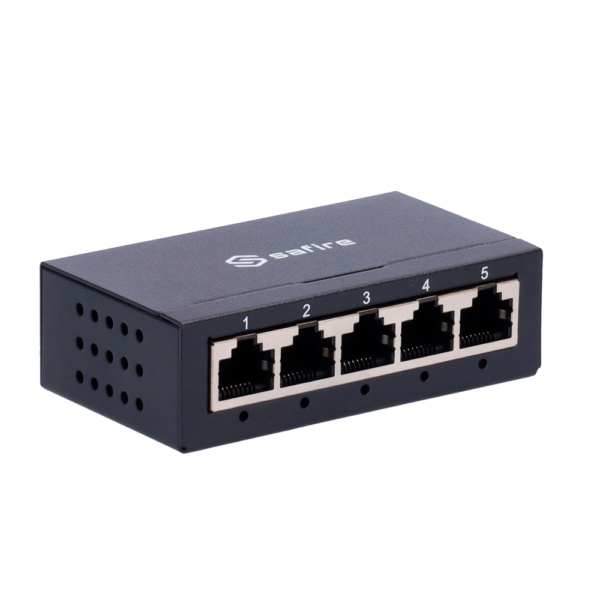 Switch de sobremesa - 5 puertos Gigabit - Velocidad 10/100/1000 Mbps - Plug & Play - Tecnología de ahorro de energía - Carcasa de metal - Imagen 2