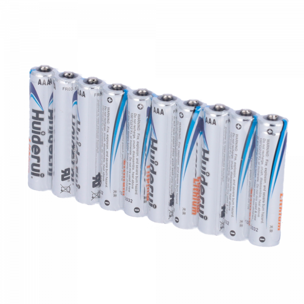 Huiderui - Pack de pilas AAA / FR03 / 24LF - 10 unidades - Voltaje 1.5 V - Litio - Capacidad nominal 1000 mAh - Compatible con productos del catálogo - Imagen 2