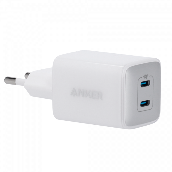 Anker - Cargador USB - Potencia 40W - Carga rápida  - Salidas 2 USB-C (IQ3.0 y PPS 1.0) - Color blanco - Imagen 2