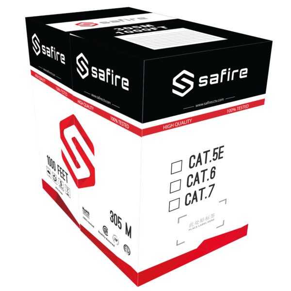 Cable UTP Safire libre de halógenos - Categoría 6E - Cumple con 90m Fluke test - Rollo de 305 metros - Diámetro 6.0 mm - Libre de halógenos - Imagen 4