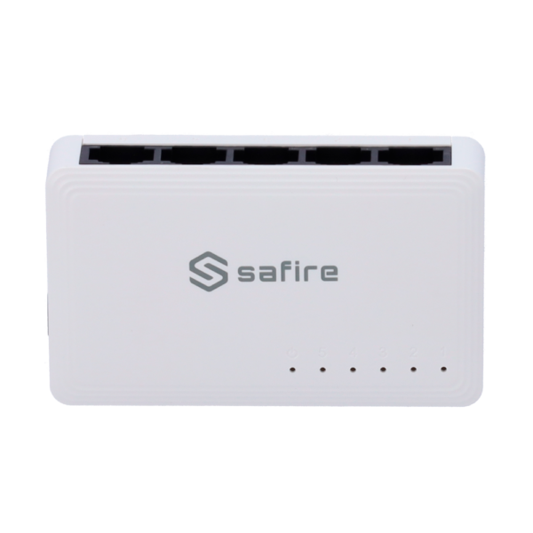 Safire - Switch de sobremesa - 5 puertos Gigabit - Velocidad 10/100/1000 Mbps - Plug & Play - Tecnología de ahorro de energía - Imagen 4