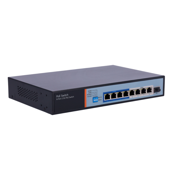 Switch Hi-PoE - 8 puertos PoE + 1 Uplink SFP 10G  - Velocidad de puertos Multi-Gigabit 2,5/1Gbps  - 8 Puertos PoE+ 30W + 4 Puertos Hi-PoE 90W - PoE Watchdog - Hasta 150W Potencia PoE total - Imagen 4