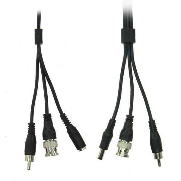 Cable combinado RG59 + Audio + DC - Mini RG59 con conector BNC - Cable de Audio mediante RCA - Cable de alimentación mediante Jack - Longitud 20 m - Bajas pérdidas - Imagen 4