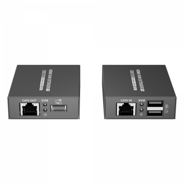 Extensor HDMI con KVM - Emisor y receptor - Alcance 70 m - Sobre cable UTP Cat 7 - Hasta 4K@30Hz - Alimentación DC 5 V - Imagen 4