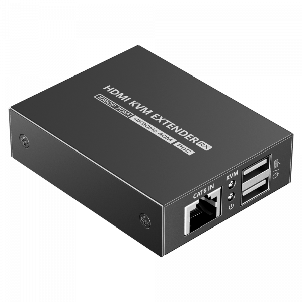 Extensor HDMI con KVM - Emisor y receptor - Alcance 70 m - Sobre cable UTP Cat 7 - Hasta 4K@30Hz - Alimentación DC 5 V - Imagen 8