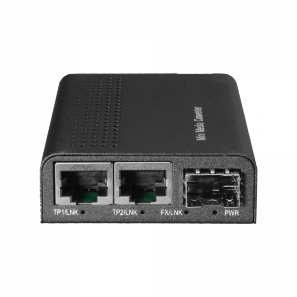 Conversor de medios - 2x Ethernet RJ45 - 1x SFP - Gigabit - 10/100/1000 Base-TX - Tamaño reducido - Imagen 8