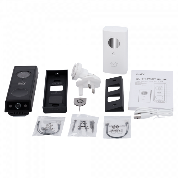 Kit de Timbre Wifi doble cámara Eufy by Anker - Resolución 2K - Detección de paquetes y reconocimiento facial  - Hasta 120 días de bateria - Almacenamiento integrado 16 GB   - Apta para exterior IP65 - Imagen 10