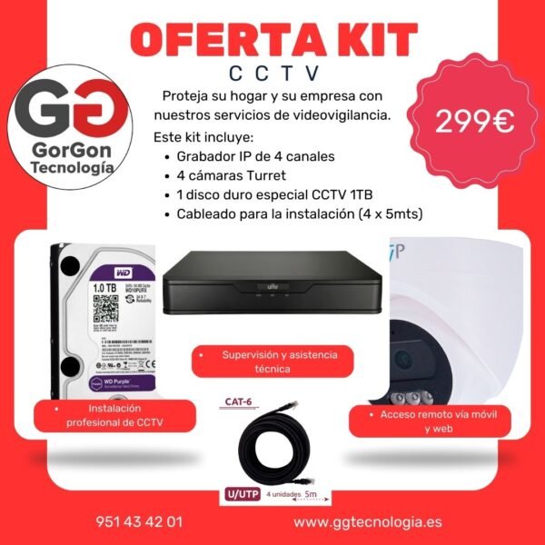 OFERTA KIT CCTV IP 4CH - 2025