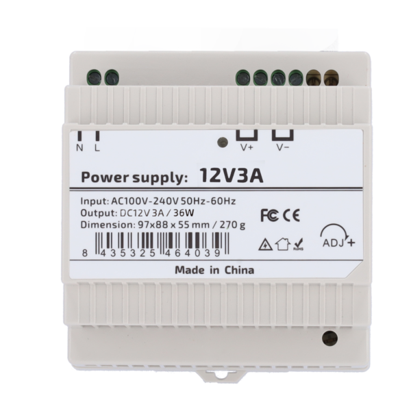 Alimentación : DC12V3A-DIN-P - Imagen 2