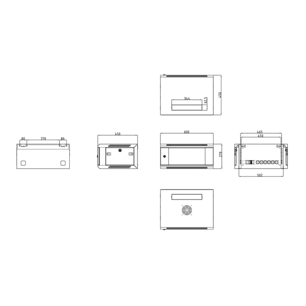 Armario Rack Pared | RACK-4U-MESH - Imagen 4