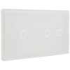 [A-LST157-1L-2L-W] Panel de interruptor doble con 3 botones