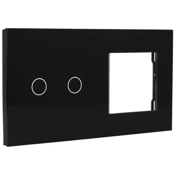 [A-LST157-2L-1G-B] Panel de interruptor con 2 botones y marco para 1 dispositivo