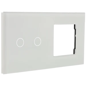 [A-LST157-2L-1G-W] Panel de interruptor con 2 botones y marco para 1 dispositivo