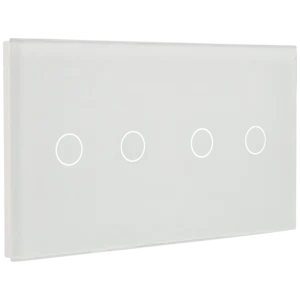 [A-LST157-2L-2L-W] Panel de interruptor doble con 4 botones