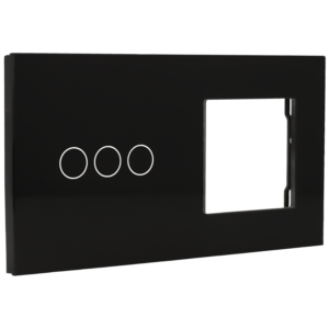 [A-LST157-3L-1G-B] Panel de interruptor con 3 botones y marco para 1 dispositivo