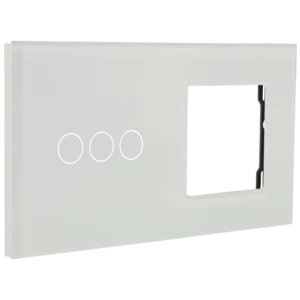 [A-LST157-3L-1G-W] Panel de interruptor con 3 botones y marco para 1 dispositivo