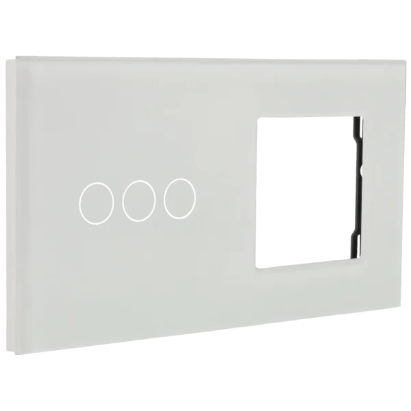 [A-LST157-3L-1G-W] Panel de interruptor con 3 botones y marco para 1 dispositivo