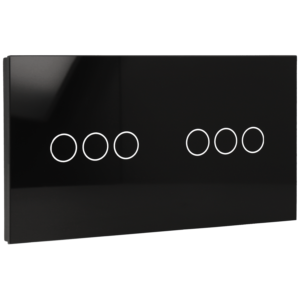 [A-LST157-3L-3L-B] Panel de interruptor doble con 6 botones