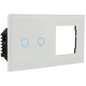 [A-LST157-KIT-2L-1G-W] Kit con panel doble e interruptor