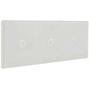 [A-LST228-1L-1L-1L-W] Panel de interruptor triple con 3 botones