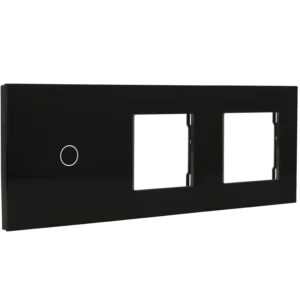 [A-LST228-1L-2G-B] Panel de interruptor con 1 botón y marco para 2 dispositivos