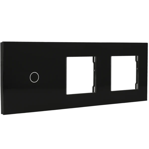 [A-LST228-1L-2G-B] Panel de interruptor con 1 botón y marco para 2 dispositivos
