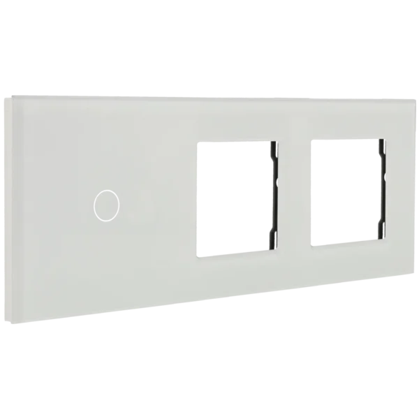 [A-LST228-1L-2G-W] Panel de interruptor con 1 botón y marco para 2 dispositivos