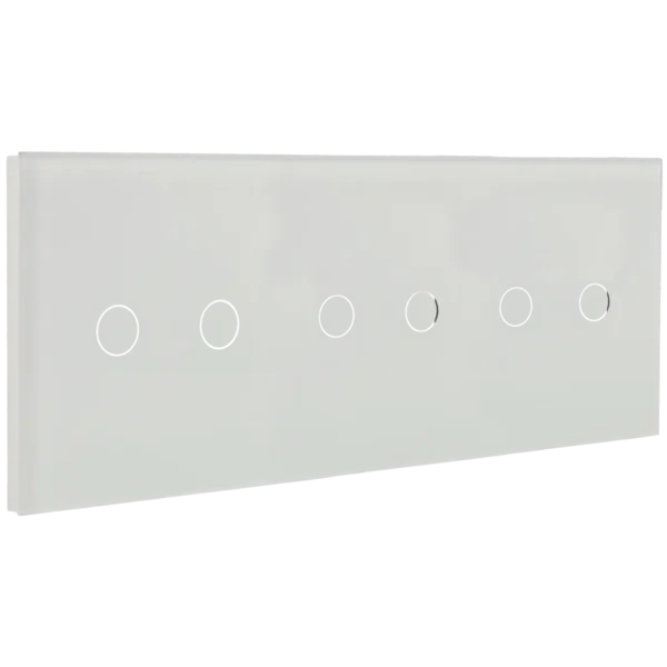 [A-LST228-2L-2L-2L-W] Panel de interruptor triple con 6 botones