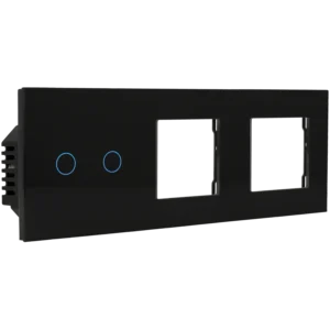 [A-LST228-KIT-2L-2G-B] Kit con panel triple e interruptor (1)
