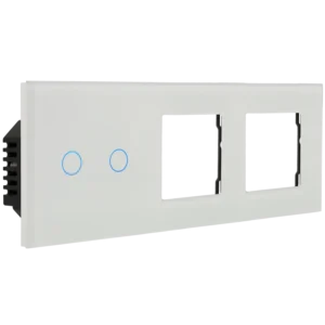 [A-LST228-KIT-2L-2G-W] Kit con panel triple e interruptor