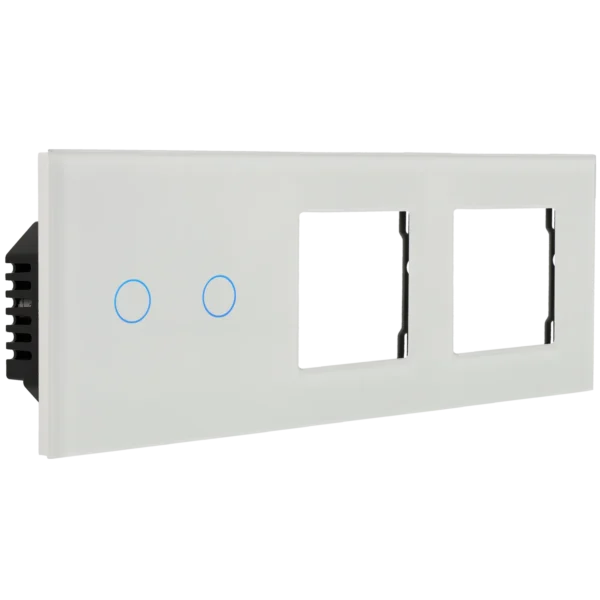 [A-LST228-KIT-2L-2G-W] Kit con panel triple e interruptor