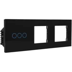 [A-LST228-KIT-3L-2G-B] Kit con panel triple e interruptor