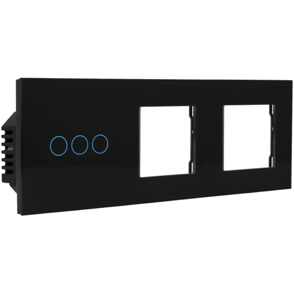 [A-LST228-KIT-3L-2G-B] Kit con panel triple e interruptor