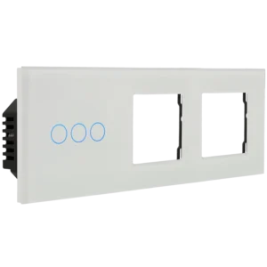 [A-LST228-KIT-3L-2G-W] Kit con panel triple e interruptor