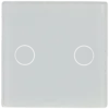 [A-LST47-2L-W] Panel de interruptor simple con 2 botones
