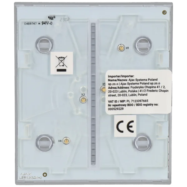 [CENTERBUTTON-1G2W-FOG] Panel de interruptor central conmutable