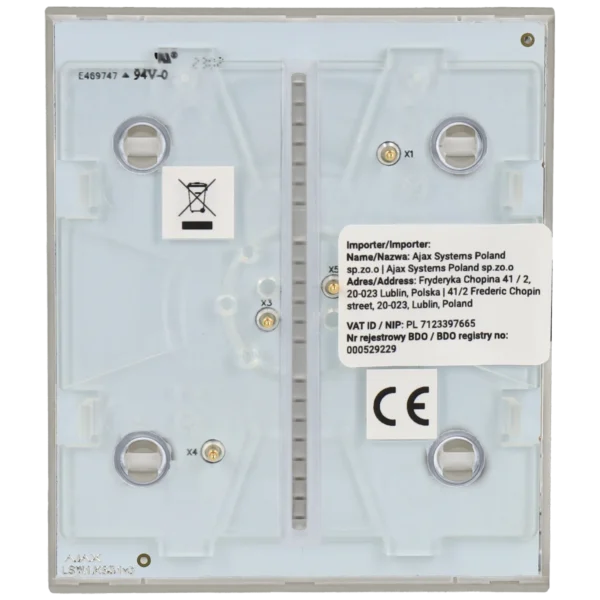 [CENTERBUTTON-1G2W-OLI] Panel de interruptor central conmutable